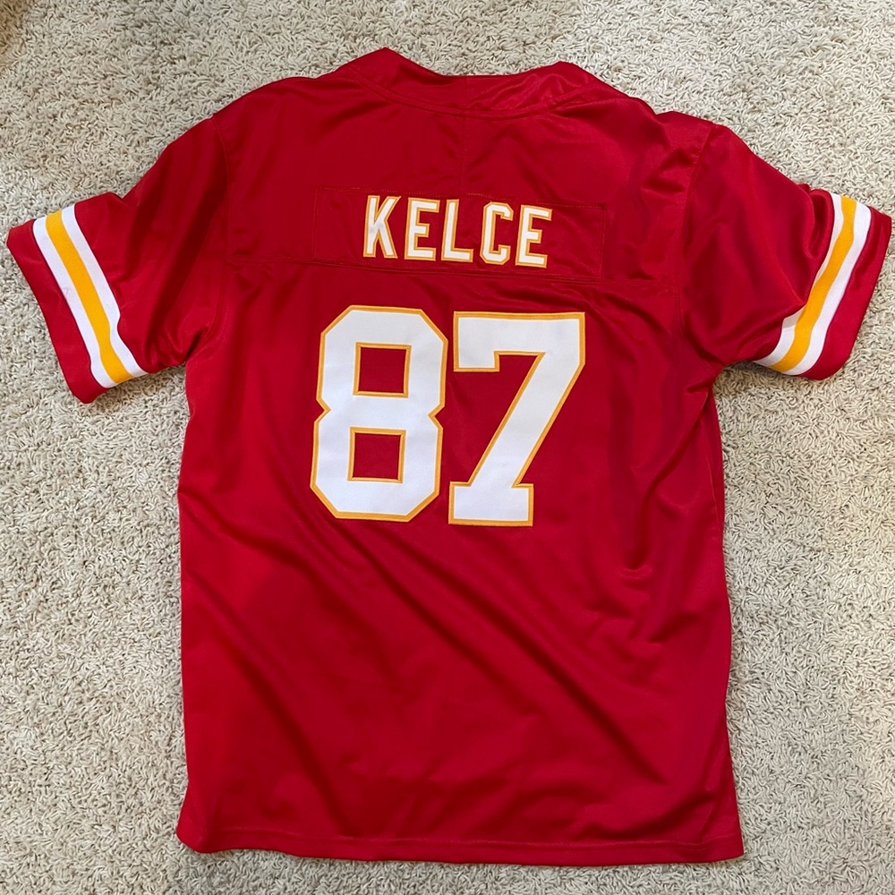Chiefs Travis Kelce Football Jersey Red White Yellow adult M medium